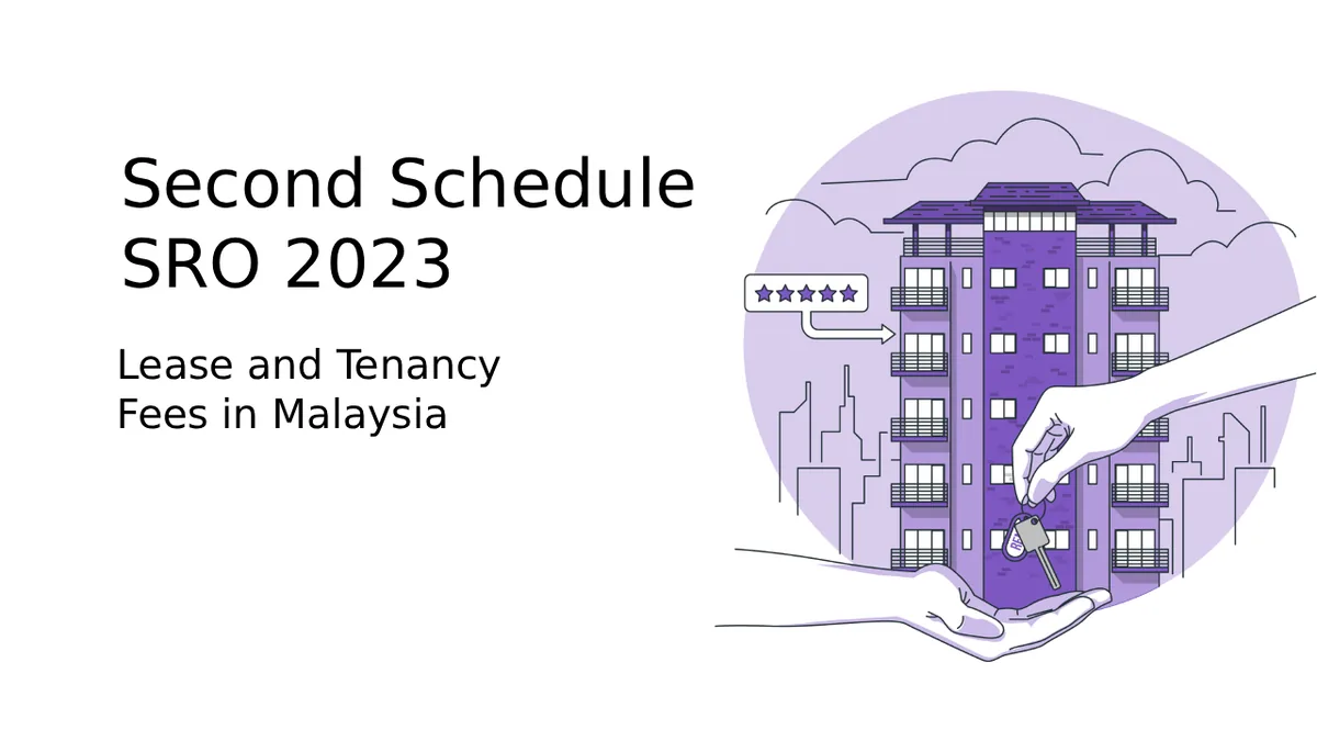 Second Schedule SRO 2023: Lease and Tenancy Fees in Malaysia